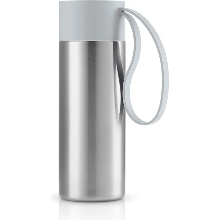 Eva Solo To Go Cup, ToGo Becher, Kaffeebecher, Teebecher, Unterwegs, Edelstahl/ Kunststoff/ Silikon, Marmor Grau, 0. 35 L, 567459