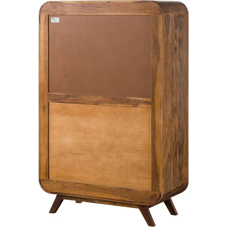 Highboard Sheesham 90 x 40 x 140 hellbraun lackiert MAILAND #120 – Bild 10