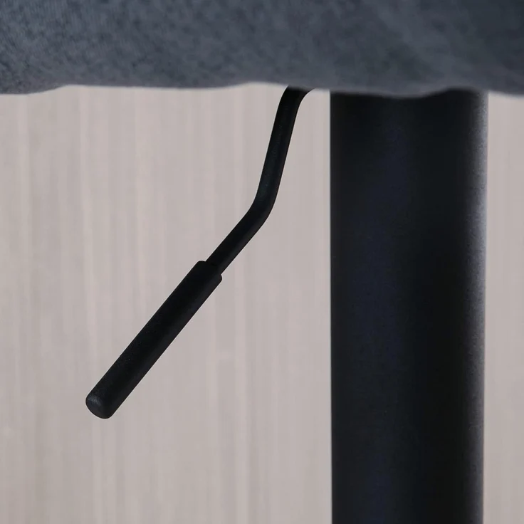 HOMCOM Barhocker Bistrohocker mit Fußstütze (Tresenhocker, 1 St, Barstuhl), Dunkelgrau, 54 x 54 x 92-112 cm – Bild 9