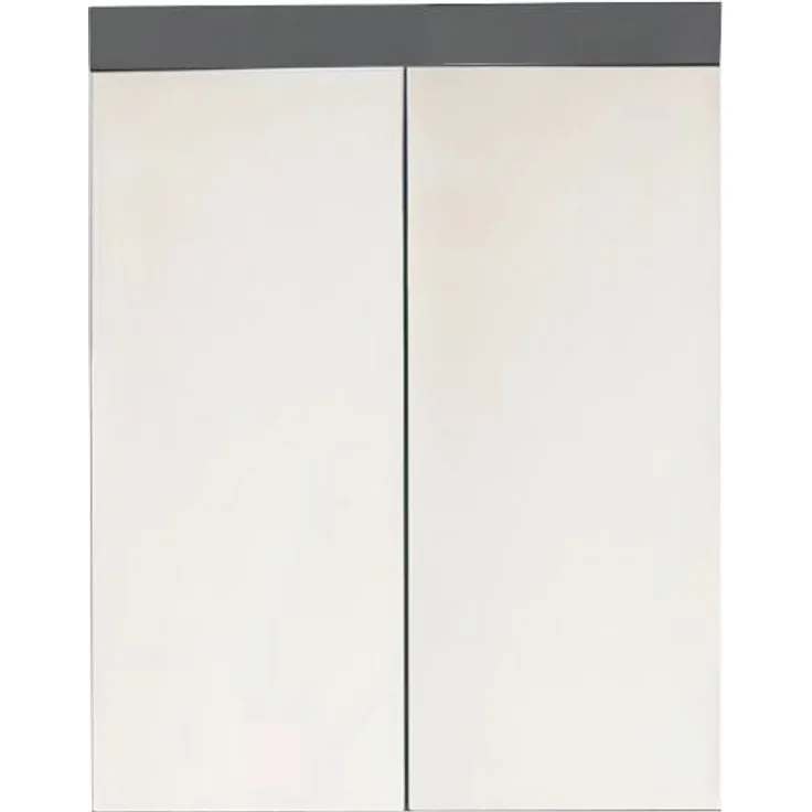 Trendteam 'Amanda' Spiegelschrank, Holz, 77 x 17 x 60 cm, Grau Hochglanz
