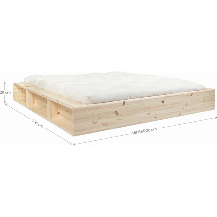 Karup Bett ZIGGY Futonbett 90 x 200 cm Bettgestell Kiefer Massivholz Natur lackiert – Bild 7