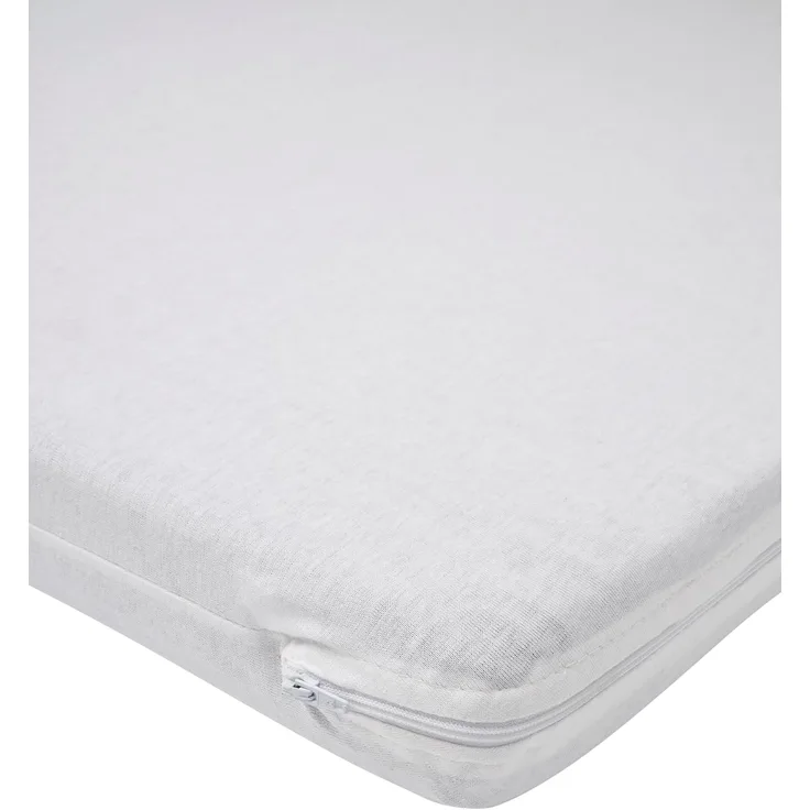 Meyco Baby Matratzenbezug für Reisebetten - 60x120 cm - Spannbetttuch Reisebettmatratze - 100% Baumwolle - Oeko Tex Zertifiziert - hautfreundlich - waschbar & trocknergeeignet - Uni - Weiß