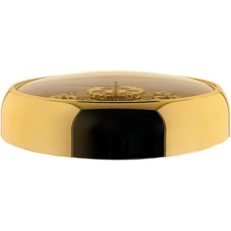 Wanduhr mit Zahnrädern - ø35 x 9 cm, Analog im Industrial-Look Gold – Bild 5