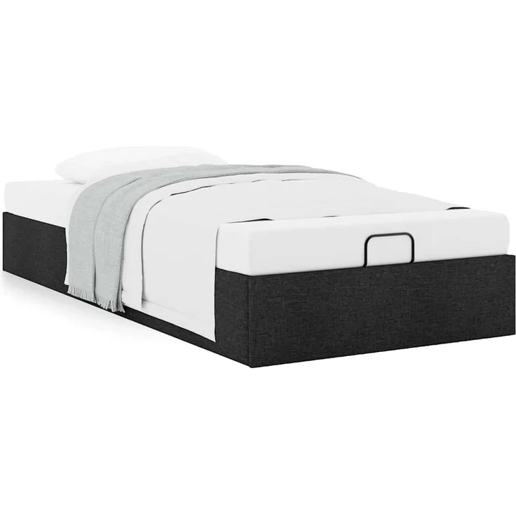 vidaXL Ottoman-Bett ohne Matratze Schwarz 90x200 cm Stoff 3310849 – Bild 3