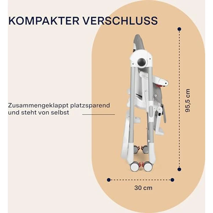 Peg Perego 'Prima Pappa Follow Me' Hochstuhl Ice (Lederimitat) – Bild 8