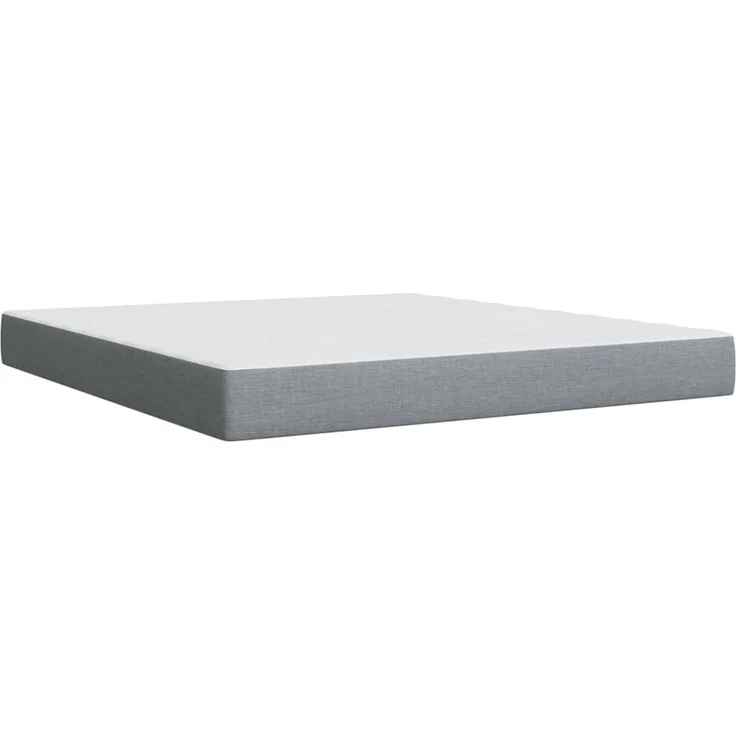 vidaXL Boxspringbett mit Matratze Hellgrau 180x200 cm Stoff 3289842 – Bild 10