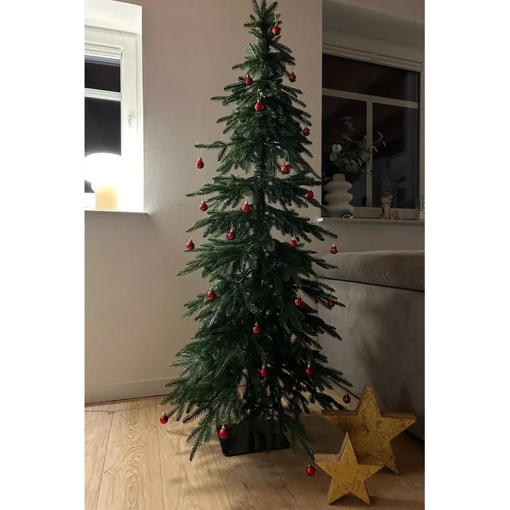 VIVANNO Künstlicher Weihnachtsbaum Kunststoff PINSAPO Konisch - Grün Naturgetreu, 90x90x180 cm – Bild 2