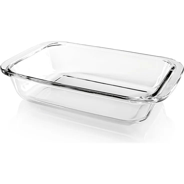 GOURMETmaxx Glas-Auflaufform 800ml transparent rechteckig für Heißluft-Fritteusen