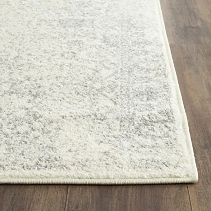 Safavieh Teppich 183x274 cm - Adirondack Collection - Transitional Design, Elfenbein & Silber, Pflegeleichte Synthetikmischung, Ideal für Wohnzimmer, Schlafzimmer, Büro | 1 cm Flor, Teppich für den Innenbereich, langlebig, kinder- und haustierfreundl... – Bild 3