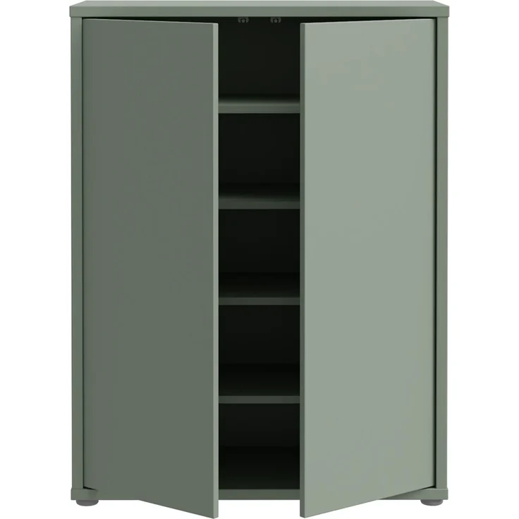 Schuhkommode >ALICE SPRINGS< 4 Böden, push to open, in Salbei - 74,5x99,1x34,9cm (BxHxT) – Bild 3