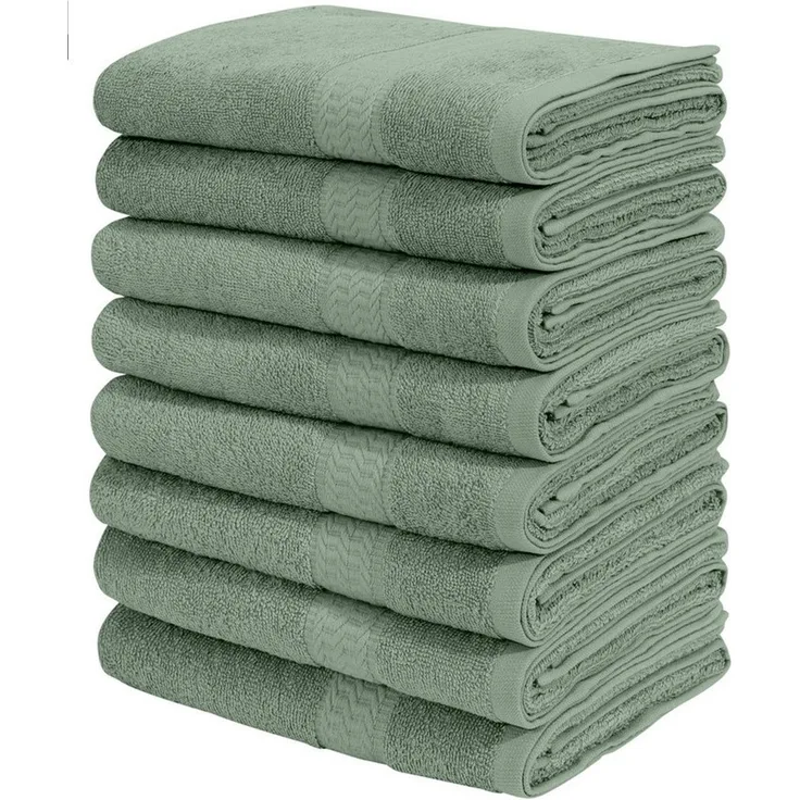 OTTO home Handtücher Juna, als Set und Serie erhältlich, 8 Handtücher, 50x100cm, Walkfrottier (8-St), 8-tlg. Handtuch-Set, 100% Baumwolle, mit Bordüre, Uni-Farben, weich