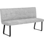 byLIVING Sitz-Bank TALEA, Stoff, Nosagfederung, Untergestell Metall schwarz pulverbeschichtet, hoher Sitzkomfort, Webstoff, grau, B 160, H 92, T 59 cm