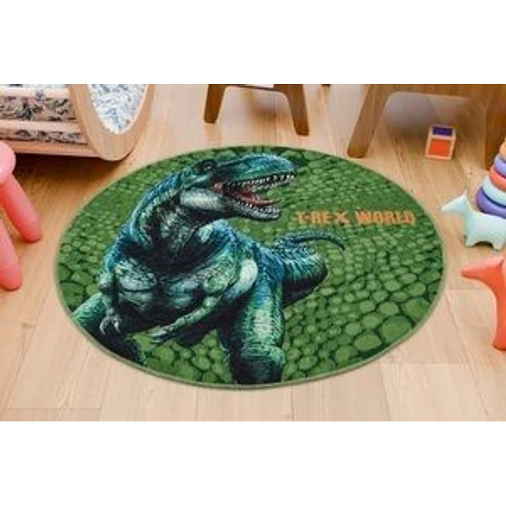 Böing Carpet Kinderteppich T-Rex World 832, rund, Höhe: 6 mm, Motiv T-Rex, Dinosaurier – Bild 5