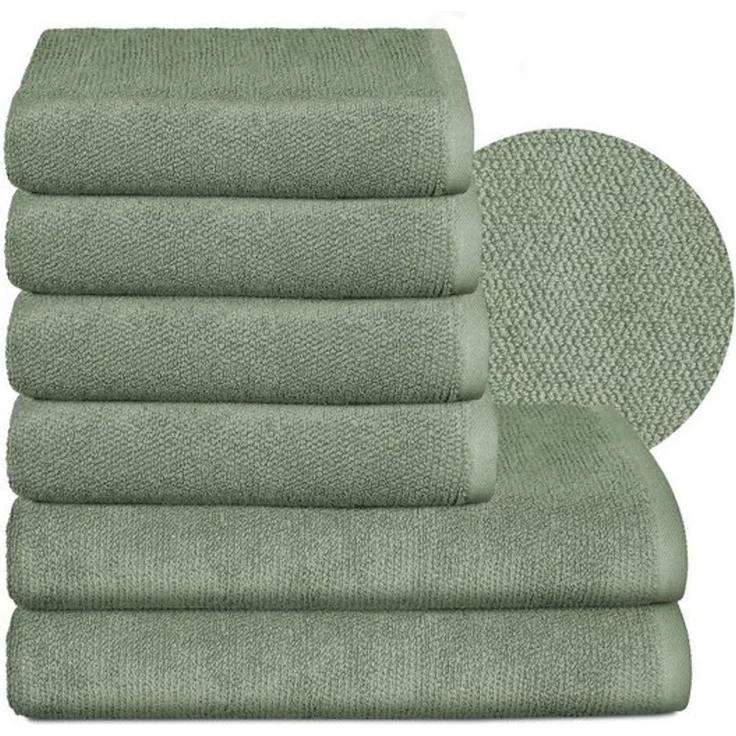 Beautex Handtuch Set Handtuch Set, Made in Europe, Frottier, (Multischlaufen-Optik, Frottier Premium Set aus 100% Baumwolle 550g/m) – Bild 4