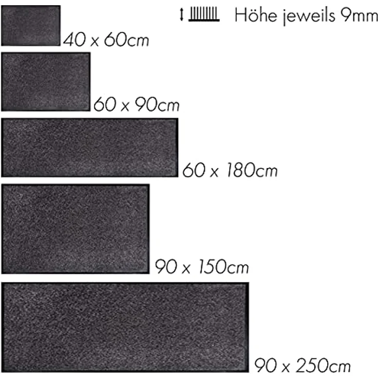 ASTRA Fußmatte Proper Tex 618, rechteckig, Höhe: 9 mm, Schmutzfangmatte, auch als Läufer, waschbar, In -und Outdoor geeignet – Bild 5