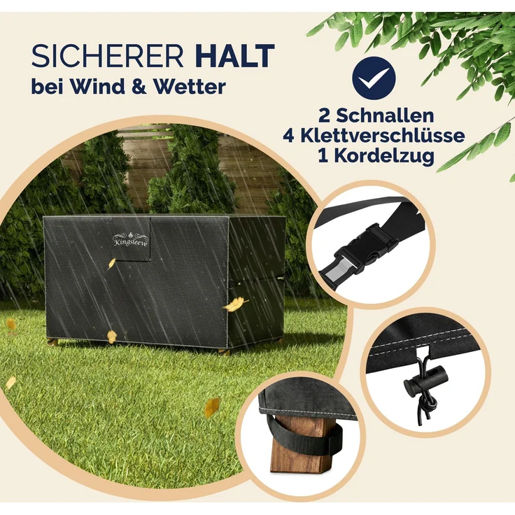 Kingsleeve® Abdeckung Gartenmöbel 125x63x74cm – Bild 6