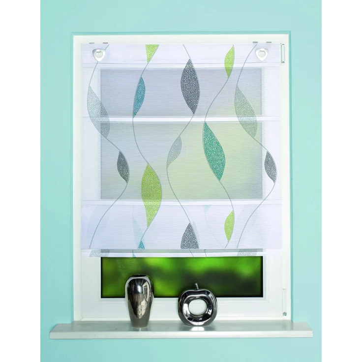 Magnetrollo Bambus Paolo blau-grün 130 x 45 cm – Bild 1