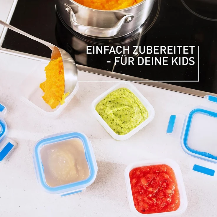 Emsa Frischhaltedose Clip & Close, Kunststoff, (Set, 8-tlg, 4 Frischhaltedose mit Deckel), dicht, hygienisch, unbedenklich, spülmaschinengeeignet – Bild 2