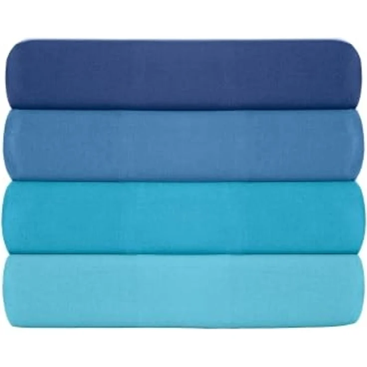 L'essentiel Maison 'Tonne Bleue - 74' Ranforce Doppel-Spannbettlaken (FR) (IT) (ES) (DE), Blau, 190+30 x 140 cm – Bild 4