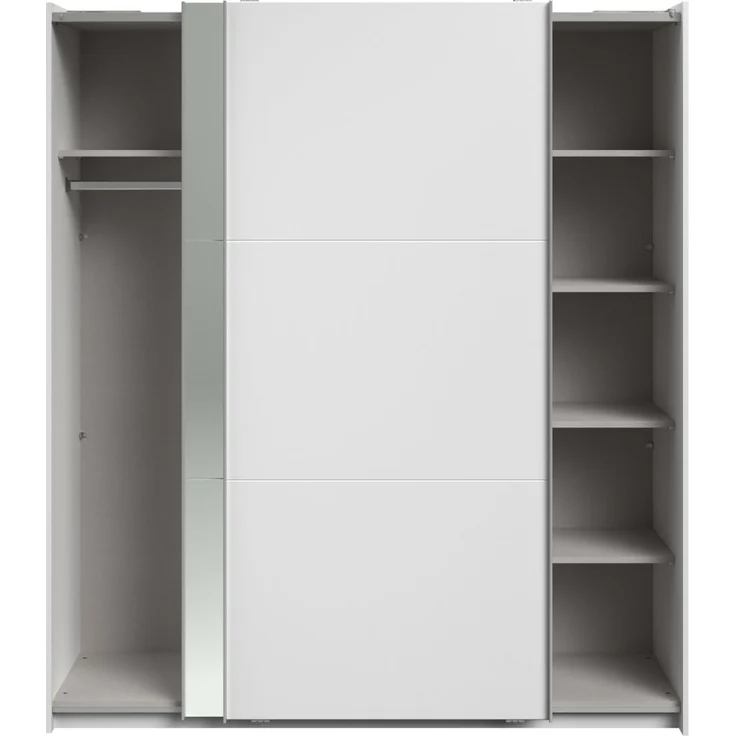Kleiderschrank Swing in weiß mit Spiegel 178 cm – Bild 6