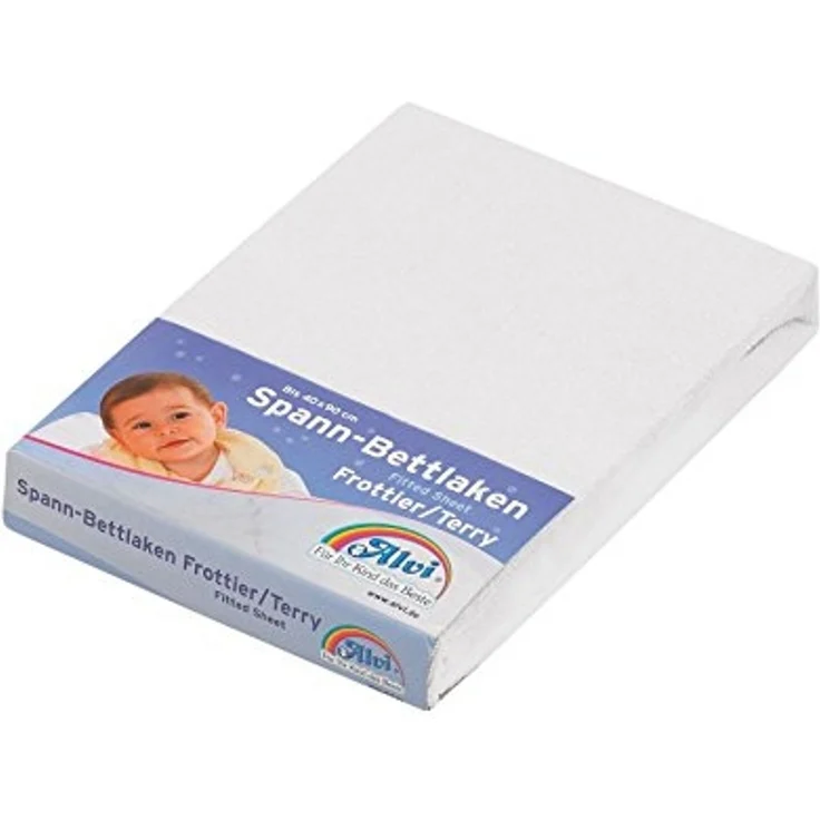 Alvi 93410 Spannlaken Frottier, weiß
