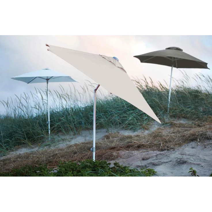 Sonnenschirm Elba Rund aus Aluminium, mit Knickelement, hellgrau, Ø 250 cm – Bild 6
