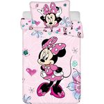 Disney Minnie Mouse Babybettwäsche 100x135 + 40x60 cm 100 % Baumwolle Reißverschluss