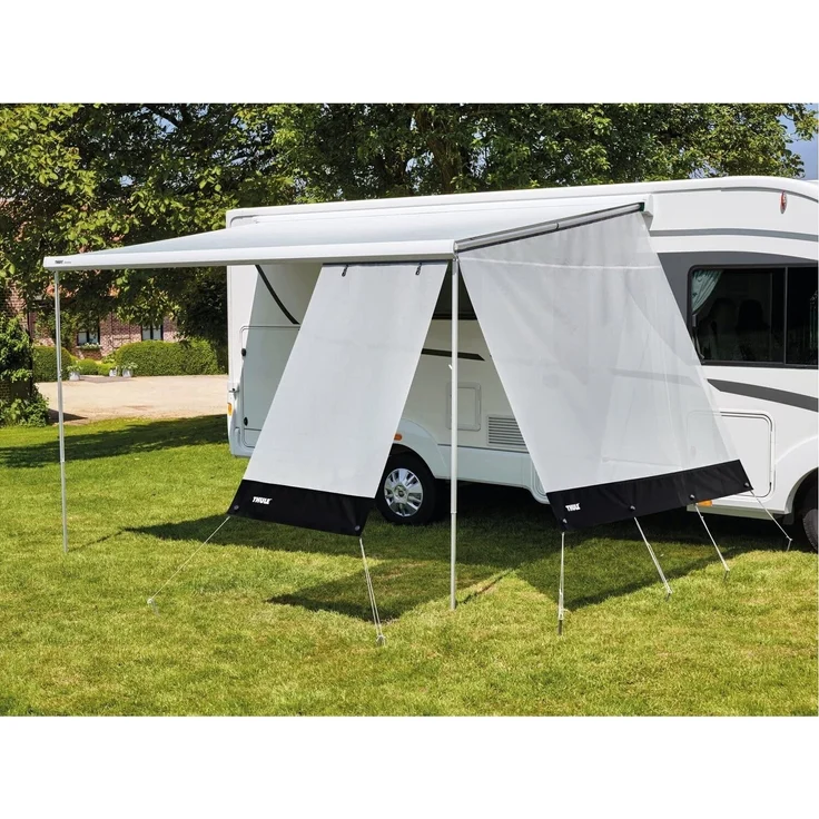 Thule Sun Blocker G2 Seitenwand Medium 2,75 Sonnenschutz Wohnwagen Camping Sichtschutz Markise grau – Bild 3