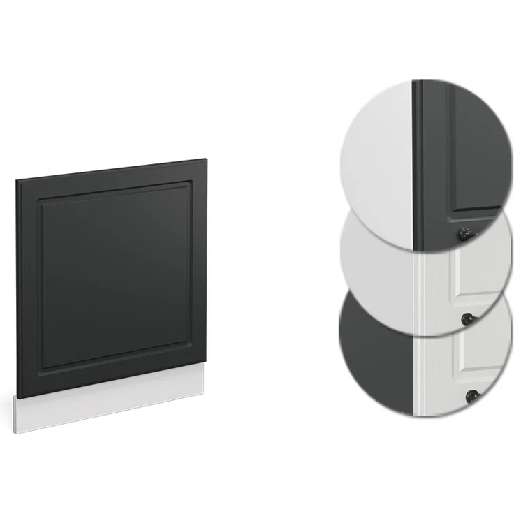 Frontblende R-Line Anthrazit Landhaus 60 cm ohne Arbeitsplatte Vicco – Bild 5