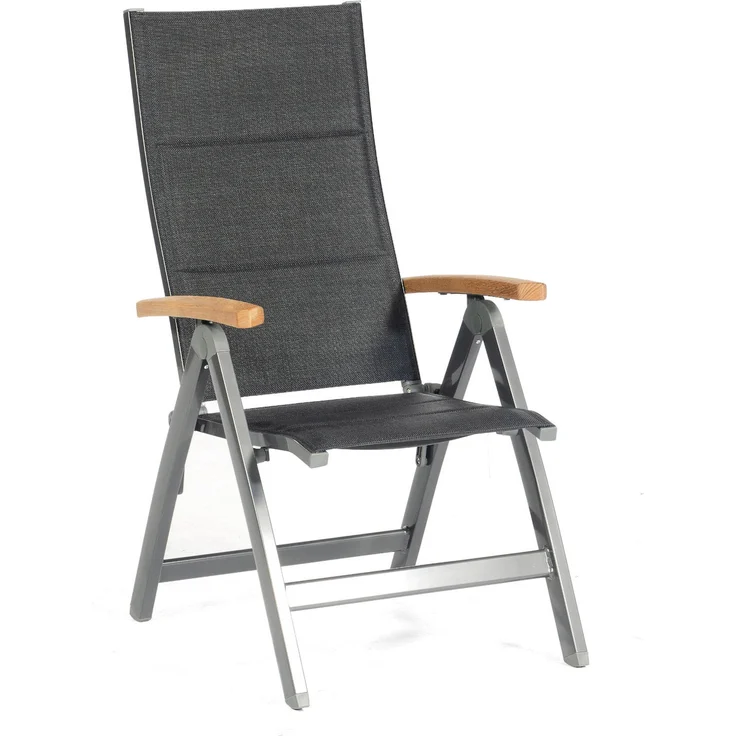 Sonnenpartner Klappsessel Sierra Aluminium mit Textilen anthrazit Klapp-Sessel Klappstuhl – Bild 4