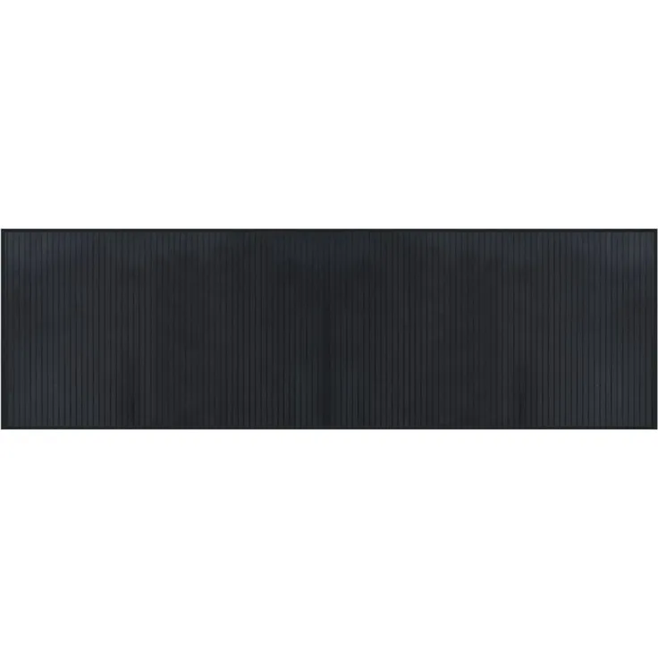 vidaXL Teppich Rechteckig Schwarz 60x200 cm Bambus 376834