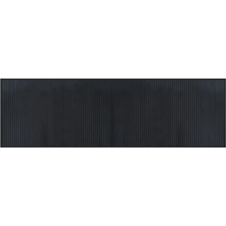 vidaXL Teppich Rechteckig Schwarz 60x200 cm Bambus 376834 – Bild 1