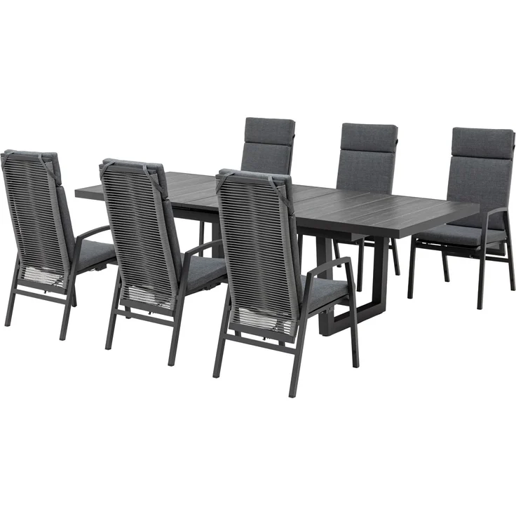 Gardissimo NIZZA 7tlg Alu Gartenmöbel Set Sitzgarnitur Keramik verstellbar – Bild 6