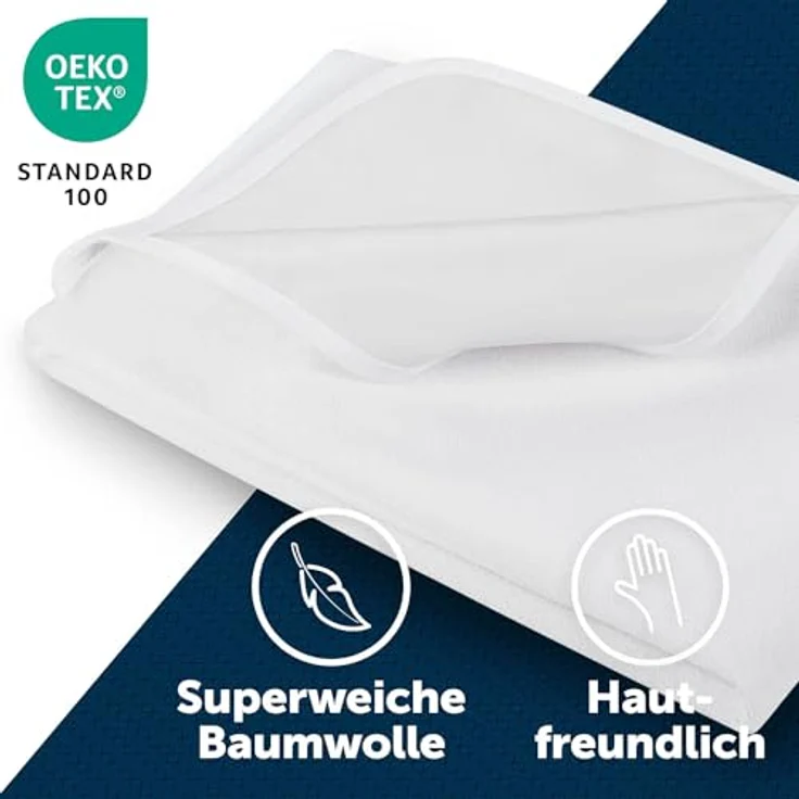 Blumtal® Matratzenschoner 180x200 cm - Oeko-Tex zertifizierte Inkontinenzunterlage waschbar - wasserdichte Matratzenauflage 180x200 - Matratzenschutz wasserdicht - Matrazenschoner180/200 - Nässeschutz – Bild 6
