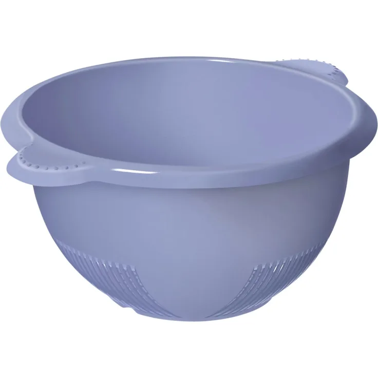 Rotho Sieb Rondo, 32,5 x 26,5 x 13 cm horizon blau Abtropfsieb Küchensieb