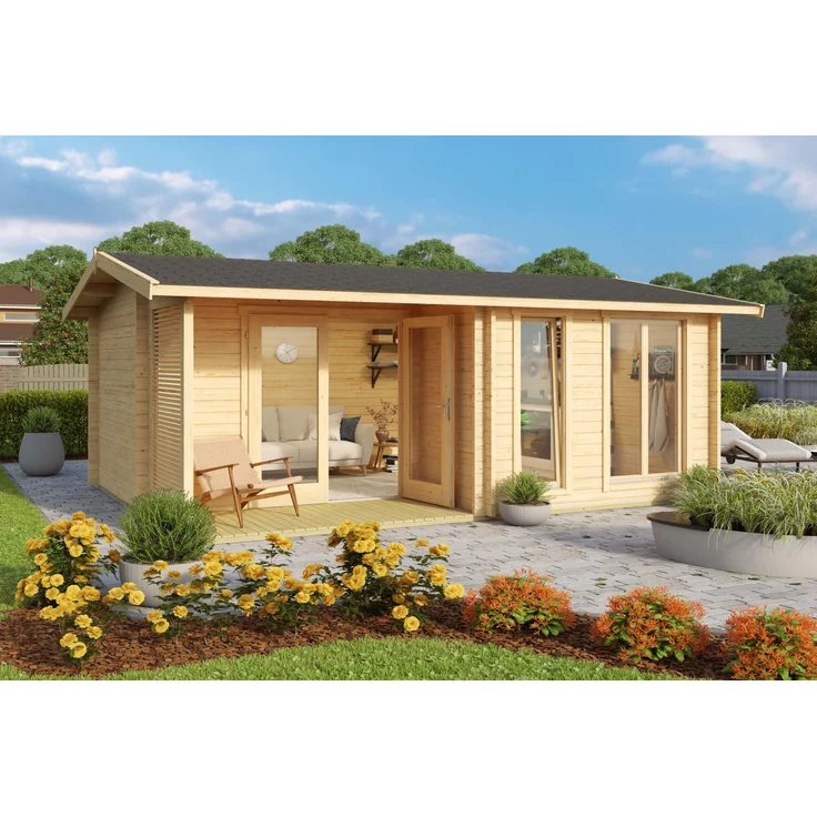 Lasita Maja Gartenhaus Brighton 44 ISO Gartenhaus aus Holz Holzhaus mit ...
