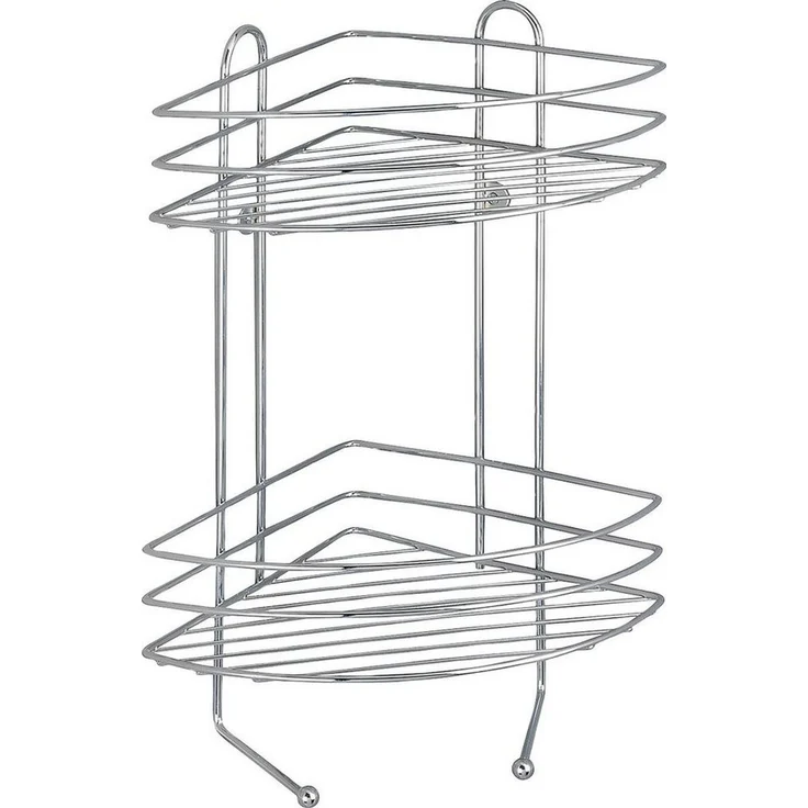 Wenko Eckduschkorb Exclusiv Stahl, chrom, 2 Ablagen – Bild 1