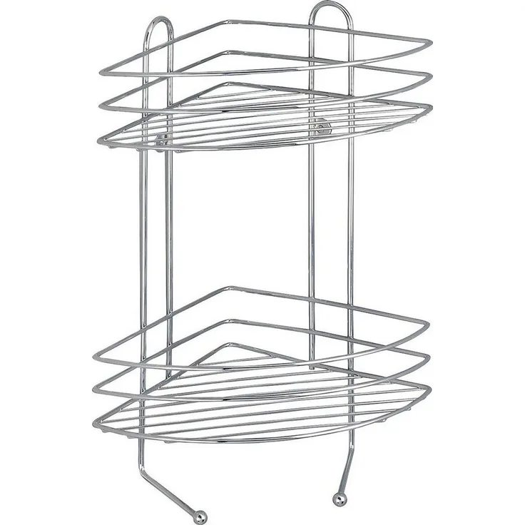 Wenko Eckduschkorb Exclusiv Stahl, chrom, 2 Ablagen