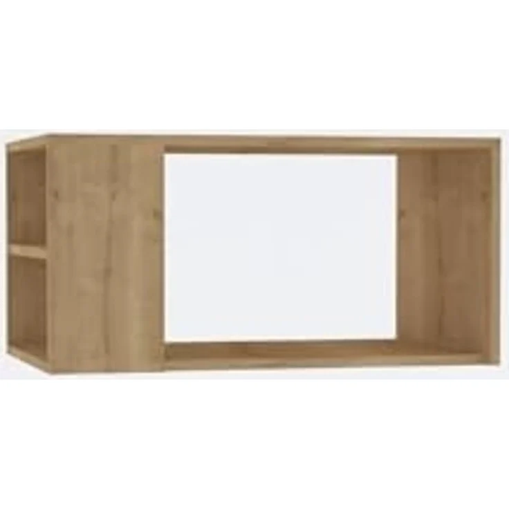 Hanah Home Modern Oak Coffee Table, 80 x 50 x 40 cm | 100% Melamine Coated Particle Board, 18 mm | Wall-Fixable, Extra Storage, Scandinavian Design – Bild 5
