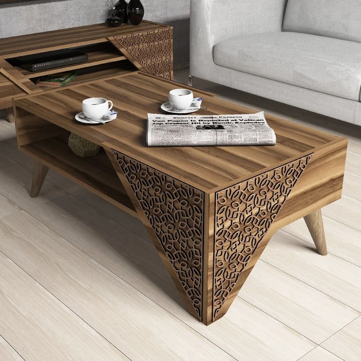 Skye Decor 'Beril - Walnut' Couchtisch, Walnuss, 105 x 58 x 40 cm – Bild 1