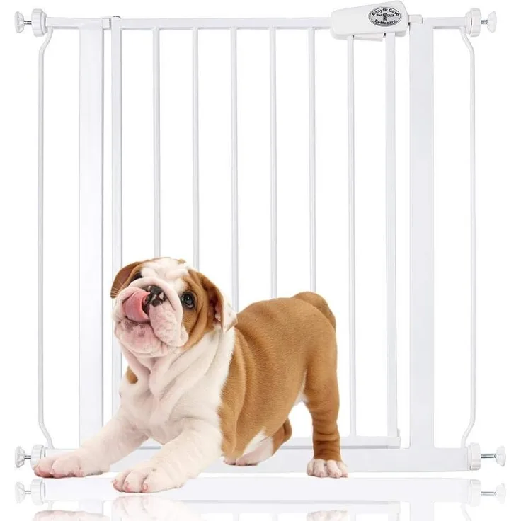 Bettacare Einfach Anzubringen Hundegitter, 75cm - 83cm, Weiß, Druckbefestigung Hundegitter, Barrière Einfache Installation