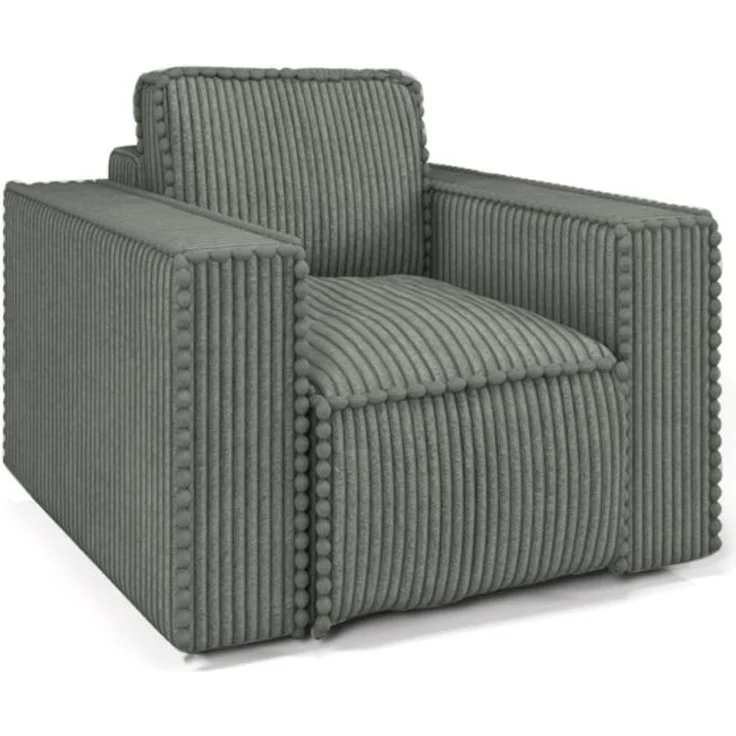 Sessel Designersessel VAJANA Stoff Tilia Olivgrün – Bild 1