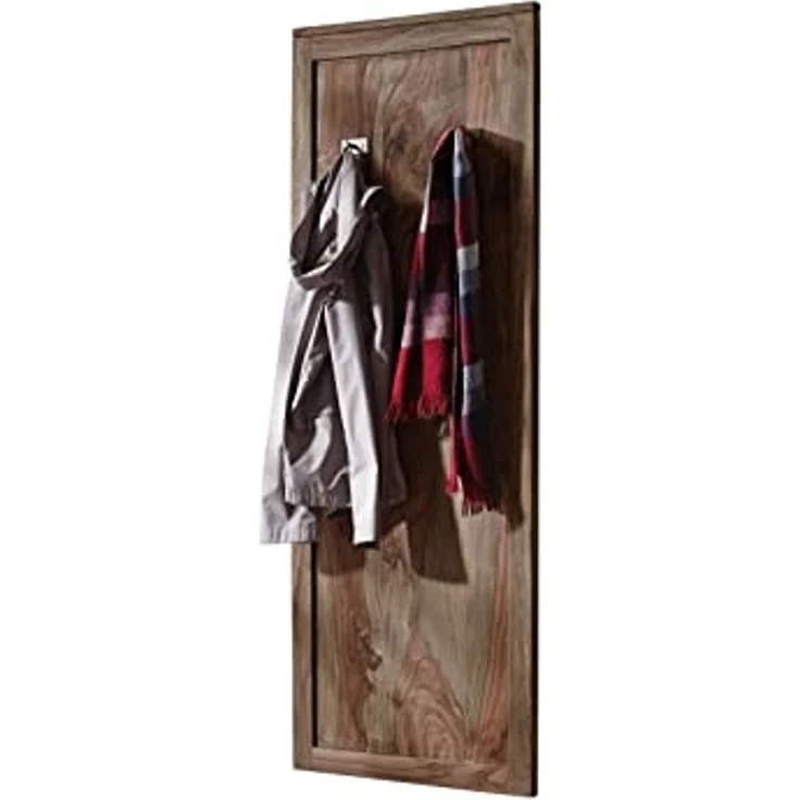 Wandgarderobe Sheesham 55 x 3 x 150 grau geölt NATURE GREY #001 – Bild 1