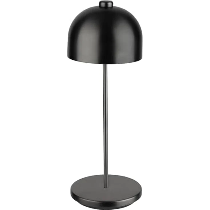 APS JOSEF MINI LED Akku-Tischleuchte schwarz, dimmbar, 3,2 W, 270 Lumen, mit Fernbedienung und Ladestation – Bild 1