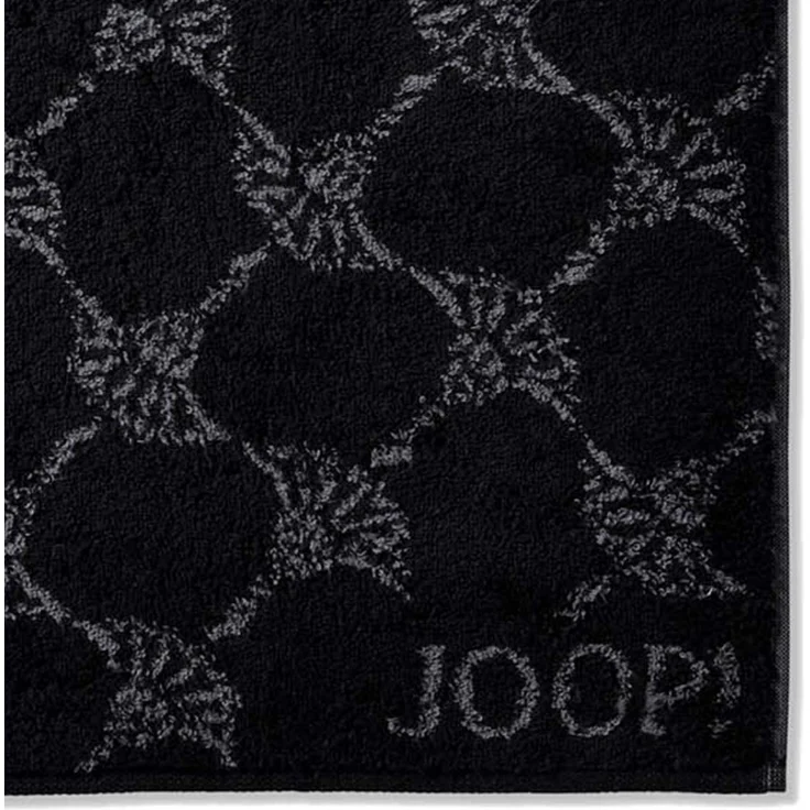 JOOP! Gästetuch Classic Frottierkollektion, 3er Pack - Walkfrottier Schwarz Cornflower 30x50cm – Bild 4
