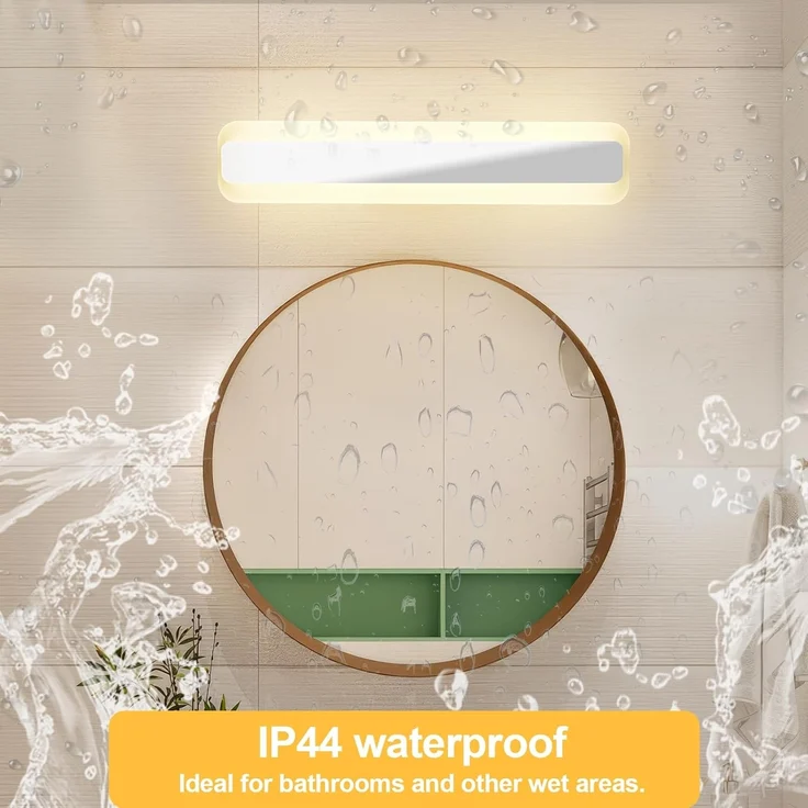 Dehobo Led Bad Spiegelleuchte 14W 40cm - LED Spiegellampe Badezimmer Spiegelleuchte IP44 4000K Neutralweiß - Badlampe Wandbeleuchtung 230V 1000LM Spiegelfrontlicht aus Acryl Kein Flimmern – Bild 2