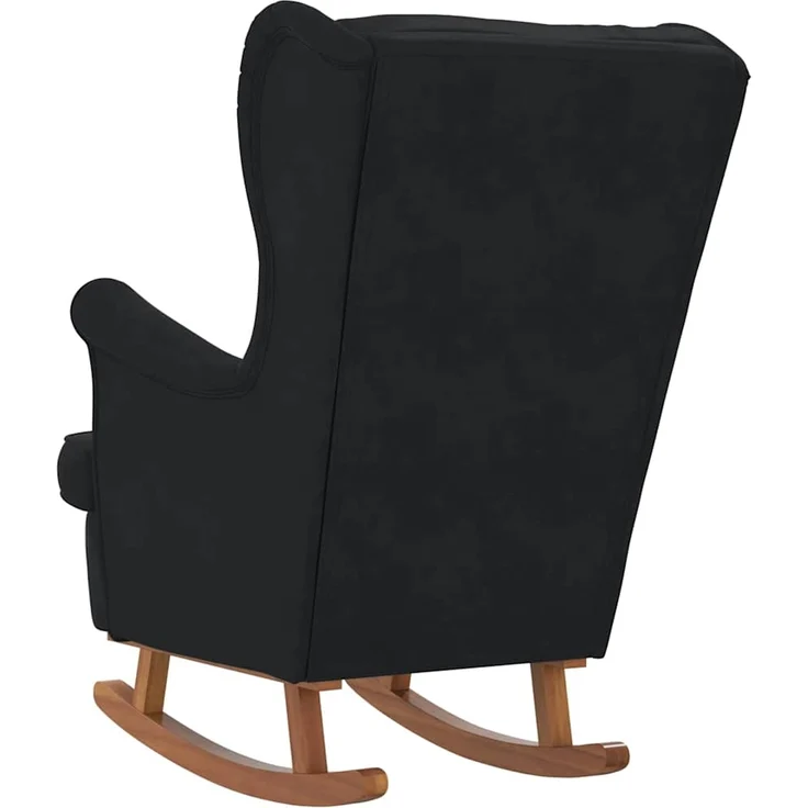 vidaXL Schaukelstuhl mit Kissen Schwarz 92 x 71 x 100 cm Sperrholz 42012852 – Bild 5