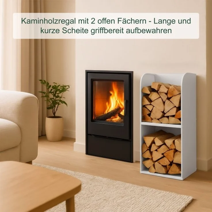 Kaminholzregal mit 2 Fächern 10051691_49 – Bild 2