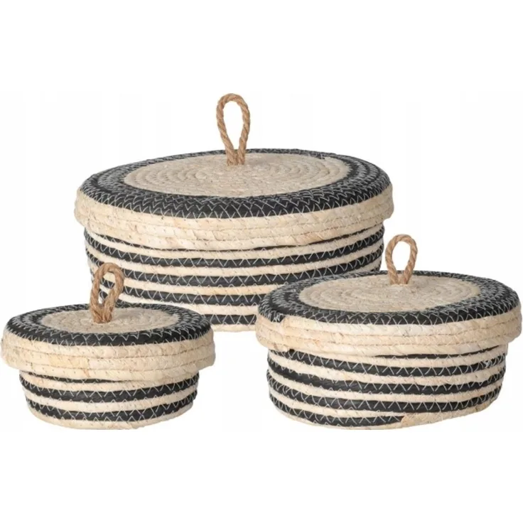 Home Styling Collection Aufbewahrungsboxen mit Deckel 3-tlg.