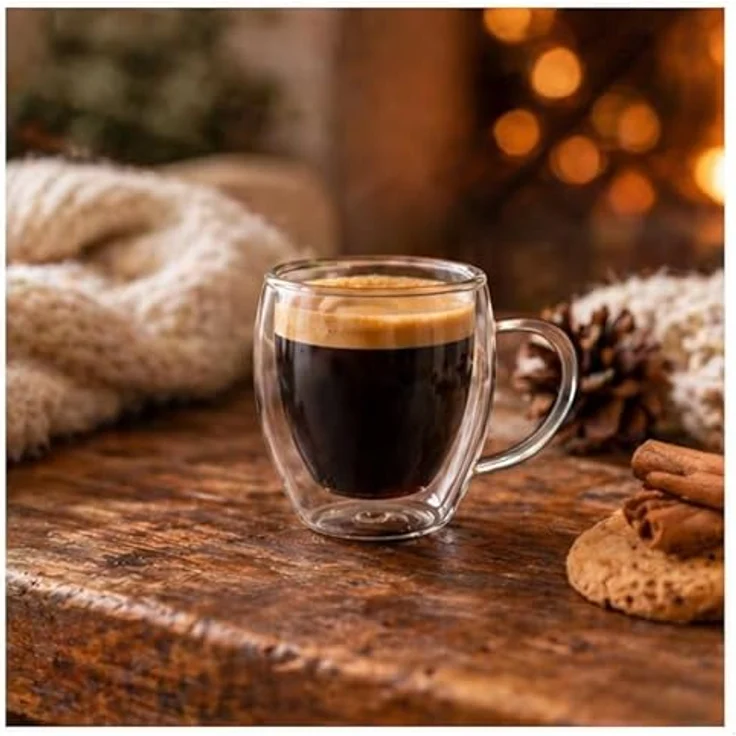 Creano Teeglas Thermoglas Espressoglas hoch, Borosilikatglas, 4 Gläser – Bild 7
